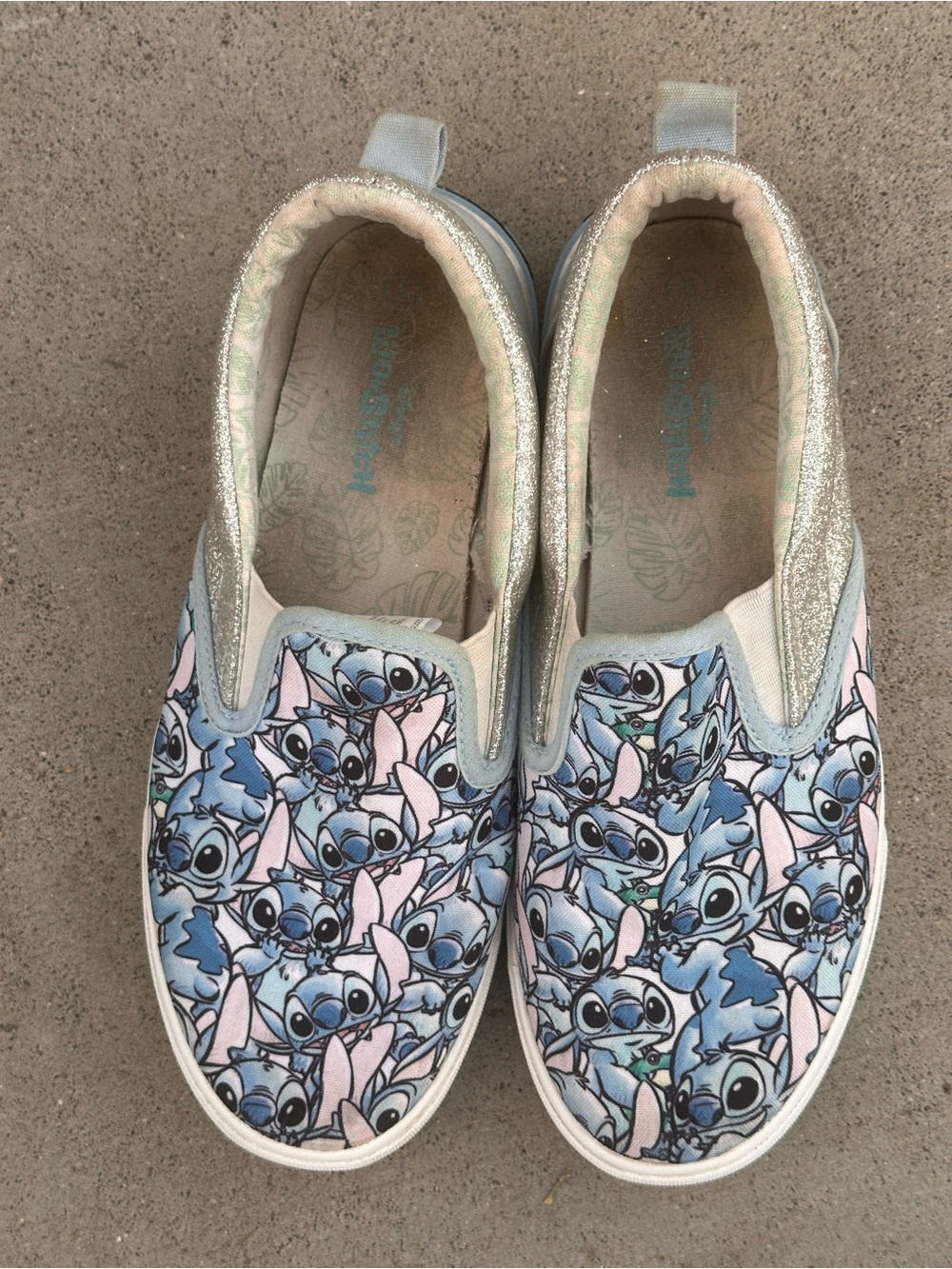 Ground up size 5 stitch slip ons